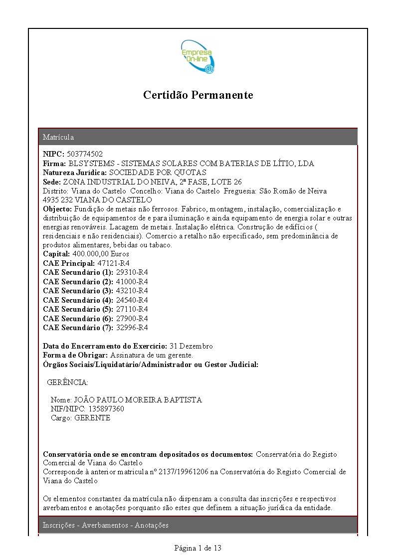 Participações Sociais em SANTA MARIA MAIOR