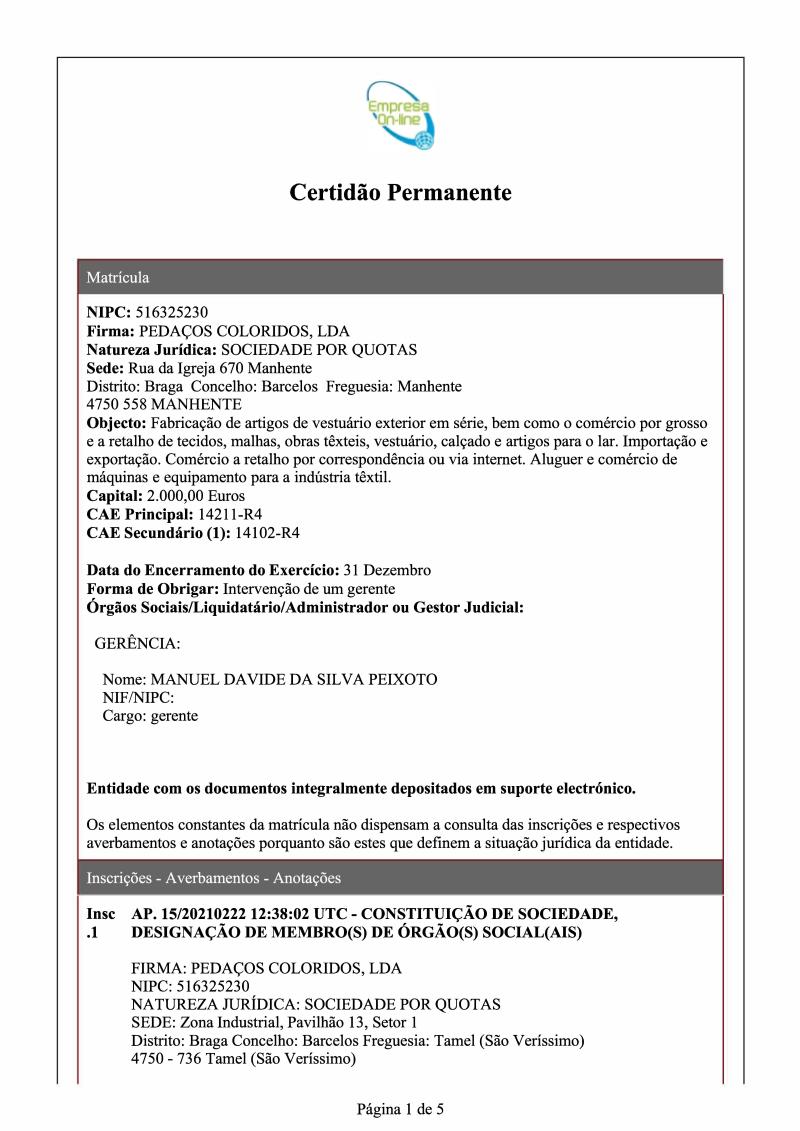 Participações Sociais em BARCELOS