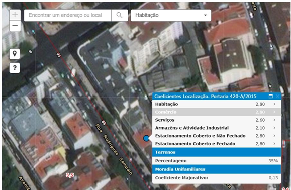 Fig6: Clique no mapa para obter o QC respetivo.